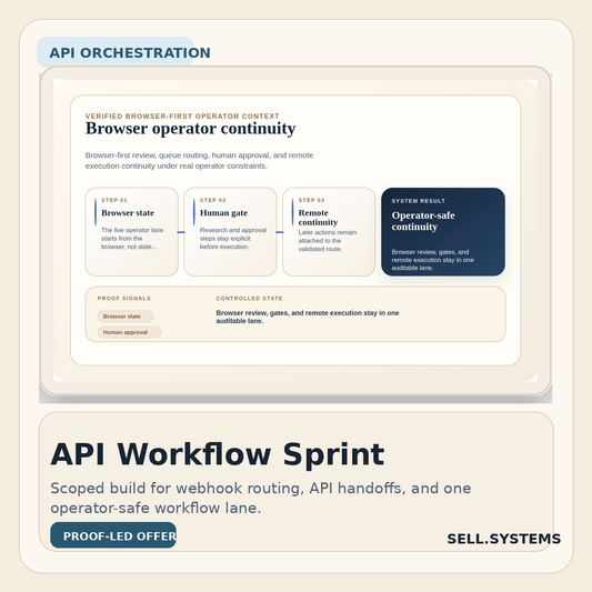 Node-RED and API workflow build proof card