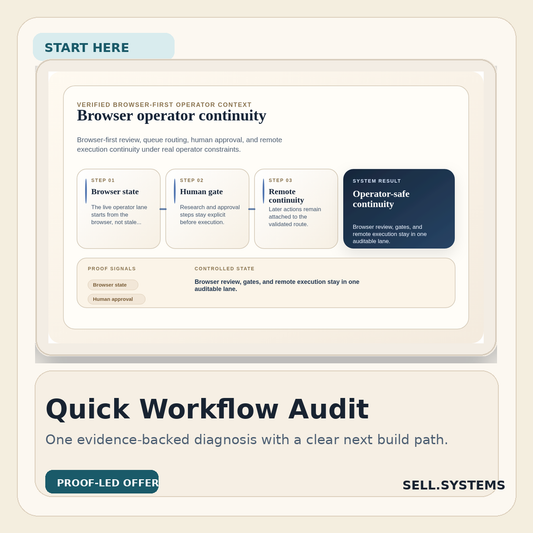 Quick Workflow Audit proof card