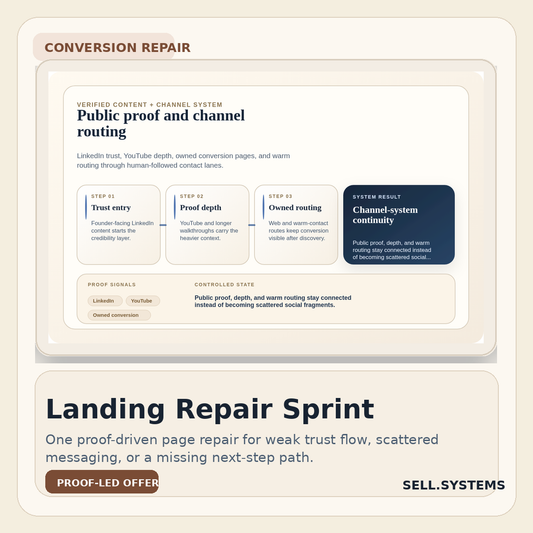Simple Landing Repair and Conversion Sprint proof card